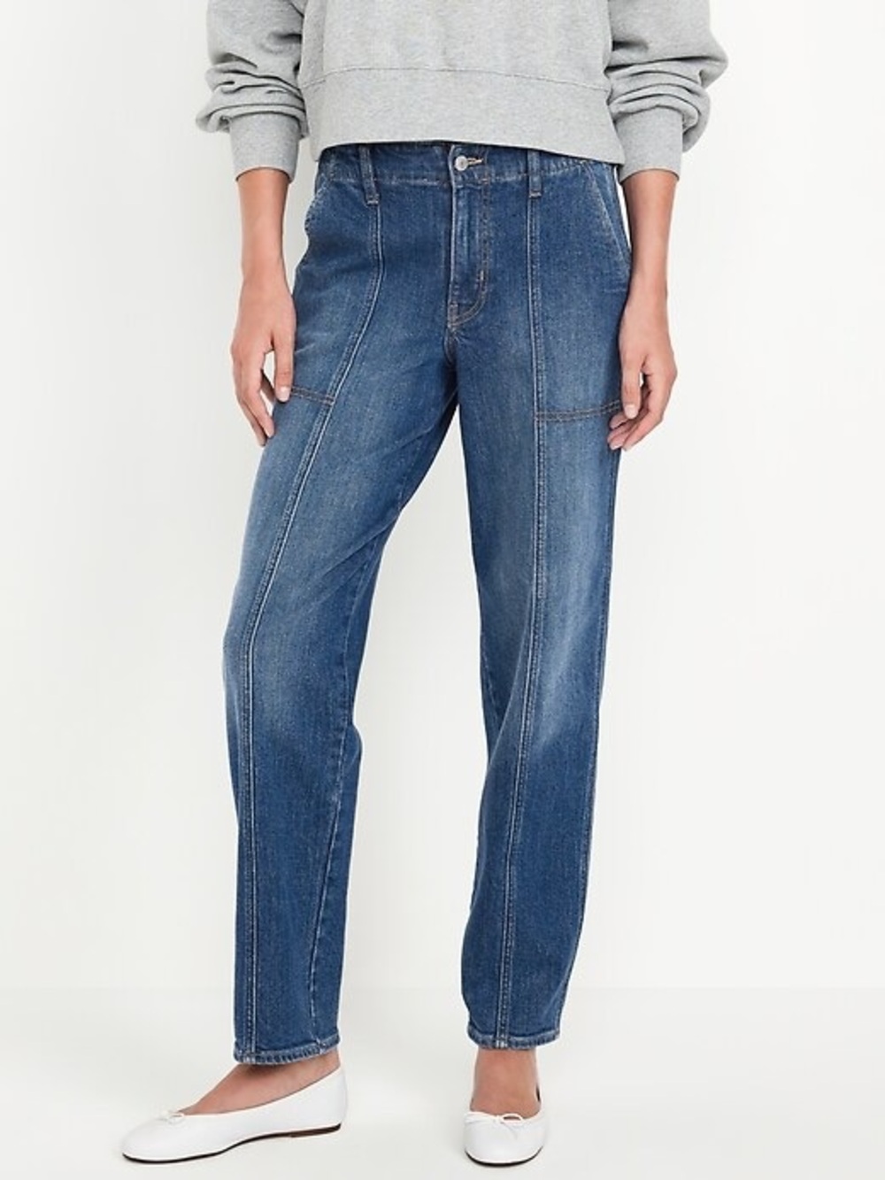 Old Navy High-Waisted OG Loose Utility Jeans, Sz 12
